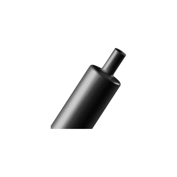 Heat Shrink Tube, 3:1 I.D. Shrink Ratio, Black, 25 ft